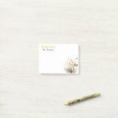 Post-it® Professeur fleur sauvage personnalisé appréciation (Sur un bureau)