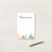 Post-it® Professeur mignon et personnalisé (Sur un bureau)