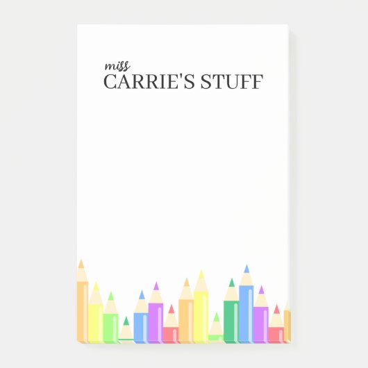 Post-it® Professeur mignon et personnalisé (Devant)