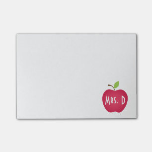 Post-it® Professeur personnalisé de pomme rouge