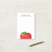 Post-it® Professeur personnalisé de pomme rouge (Sur un bureau)