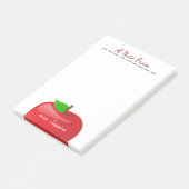 Post-it® Professeur personnalisé de pomme rouge (Incliné)