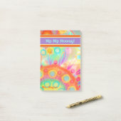 Post-it® Professeur personnalisé "Hip Hip Hop" de couleur a (Sur un bureau)