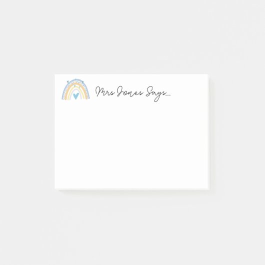 Post-it® professeur retraite arc en ciel (Devant)
