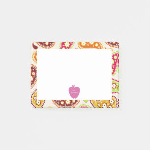 Post-it® Professeur rose d'Apple Paisley