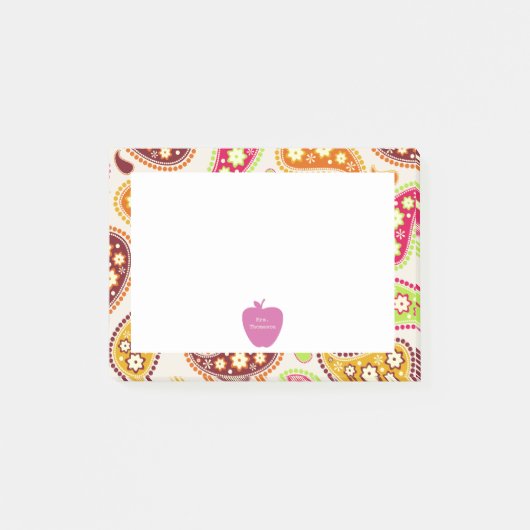 Post-it® Professeur rose d'Apple Paisley (Devant)