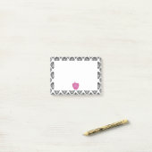 Post-it® Professeur rose de damassé d'Apple (Sur un bureau)