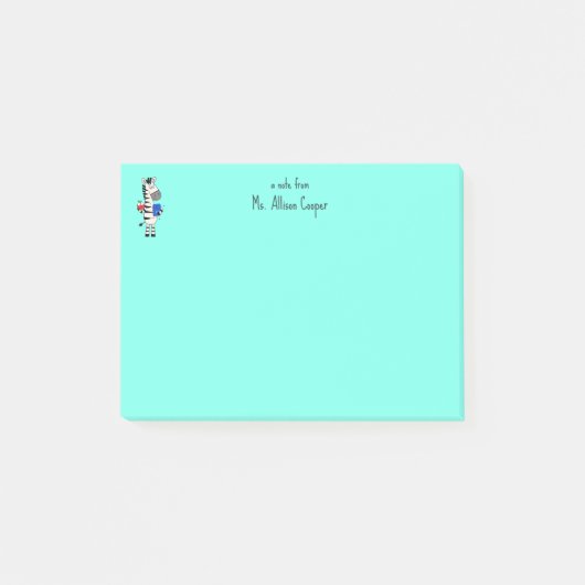 Post-it® Professeur Zèbre Mignon (Devant)