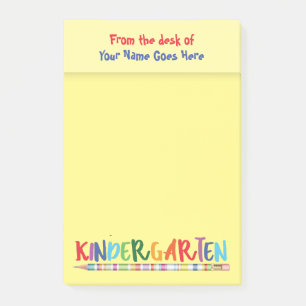 Post-it® Professeurs jardin d'enfants Nom du bureau crayon 