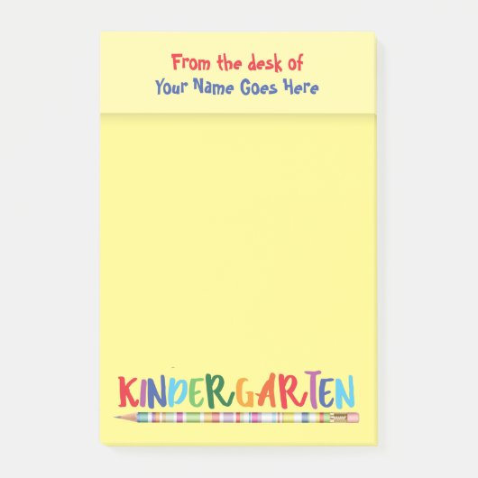 Post-it® Professeurs jardin d'enfants Nom du bureau crayon  (Devant)