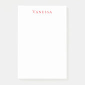 Post-it® Professional classical font own name custom red (Devant)