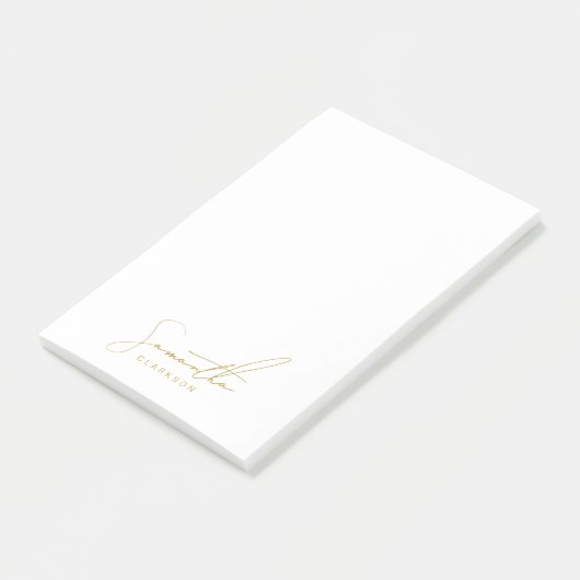 Post-it® Professional Handwritten Gold Script Typography (Incliné)