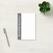Post-it® Professional minimalist modern bold name grey  (Bureau)