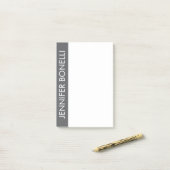 Post-it® Professional minimalist modern bold name grey  (Sur un bureau)