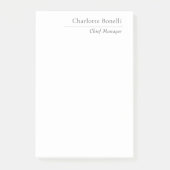 Post-it® Professional Modern Minimalist Plain Black & White (Devant)