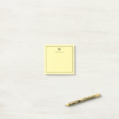 Post-it® Professional Monogram Classic Pale Yellow (Sur un bureau)