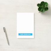 Post-it® Professional Plain Modern Elegant Name Blue White (Bureau)