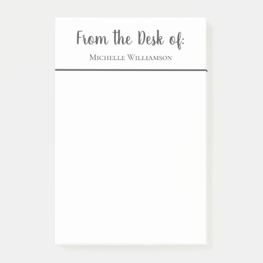 Post-it® Professionnel du bureau de personnalisation (Devant)