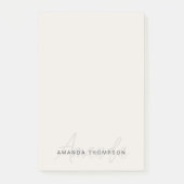 Post-it® Professionnel Élégant Moderne Personnalisé Avec No (Devant)