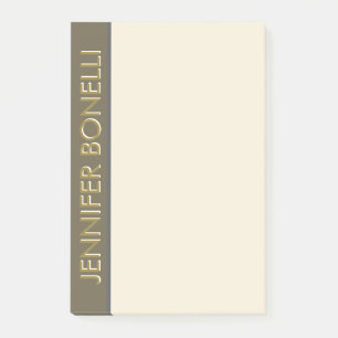Post-it® Professionnel minimaliste moderne nom or gris