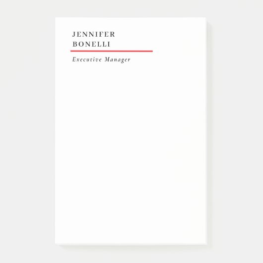 Post-it® Professionnel minimaliste moderne tendance (Devant)