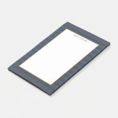 Post-it® Professionnel Moderne Bleu foncé et rayé de prune (Incliné)