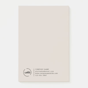 Post-it® Professionnel Moderne Logo d'entreprise Beige