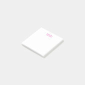 Post-it® Professionnel Moderne Simple Nom Clair Rose & Blan (Incliné)