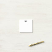 Post-it® Professionnel Moderne Simple Nom Uni Noir Blanc (Sur un bureau)