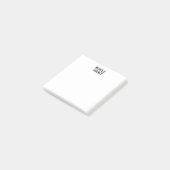 Post-it® Professionnel Moderne Simple Nom Uni Noir Blanc (Incliné)