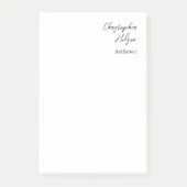 Post-it® Professionnel Noir Blanc Plain Architecte Épais (Devant)