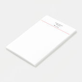 Post-it® Professionnel Noir Rouge Blanc Simple Plat (Incliné)