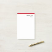 Post-it® Professionnel Simple Immobilier simple Rouge Blanc (Sur un bureau)