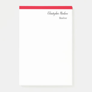 Post-it® Professionnel Simple Immobilier simple Rouge Blanc
