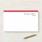 Post-it® Professionnel Simple Immobilier simple Rouge Blanc (Sur un bureau)