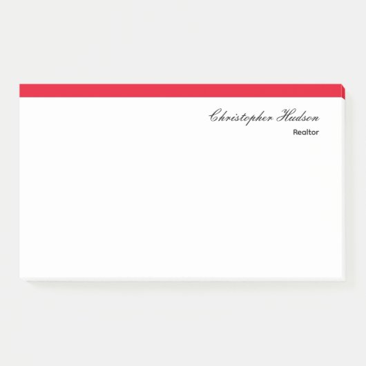 Post-it® Professionnel Simple Immobilier simple Rouge Blanc (Devant)