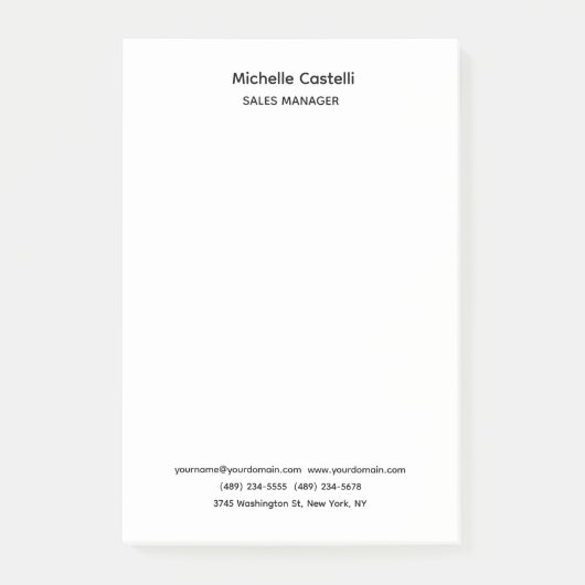 Post-it® Professionnel Unique Classique Simple (Devant)
