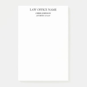 Post-it® Profil d'affaires du procureur noir blanc