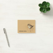 Post-it® Profil d'un magnifique Marsh Wren (Bureau)