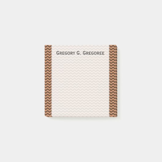 Post-it® Profil onduleux rustique de brun brun clair et (Devant)