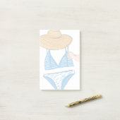 Post-it® Profitez du soleil - maillot de bain bleu (Sur un bureau)