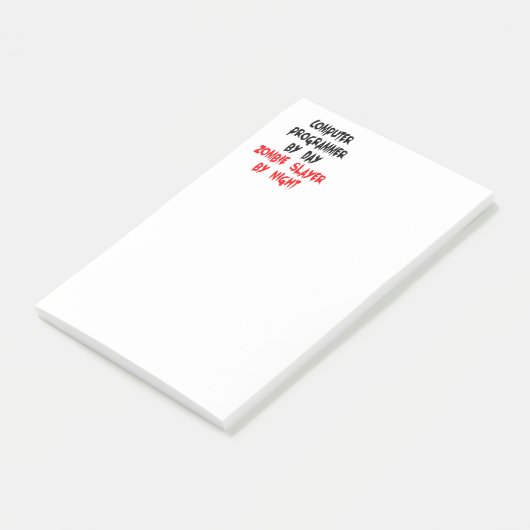 Post-it® Programmateur d'ordinateur Zombie Slayer (Incliné)