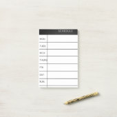Post-it® Programmation hebdomadaire Tracker Publier les not (Sur un bureau)