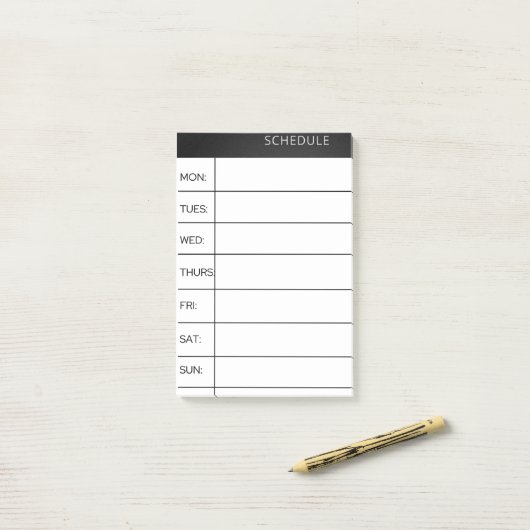 Post-it® Programmation hebdomadaire Tracker Publier les not (Sur un bureau)