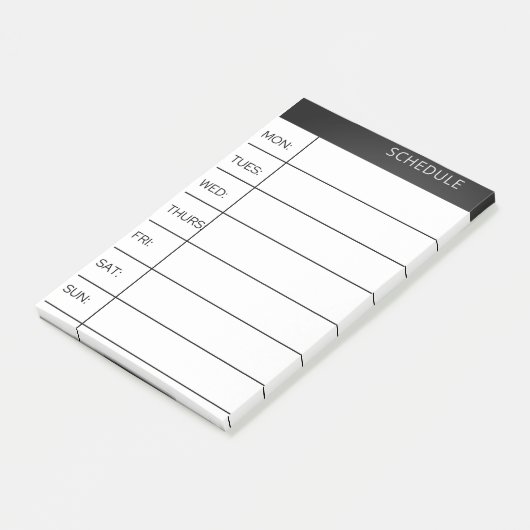 Post-it® Programmation hebdomadaire Tracker Publier les not (Incliné)