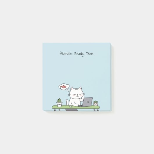 Post-it® Programme ou plan d'étude des chats mignons Person (Devant)
