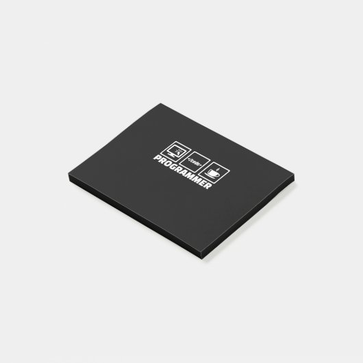 Post-it® Programmeur Écrire Code Et Boire Café (Incliné)