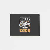 Post-it® Programmeur Transformez Le Café En Code (Devant)