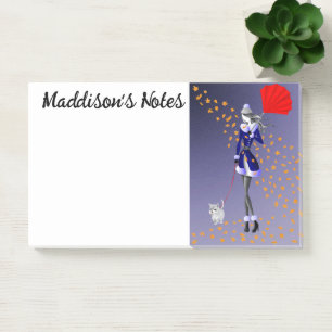 Post-it® Promeneur de chien mignon personnalisé Feuilles d'