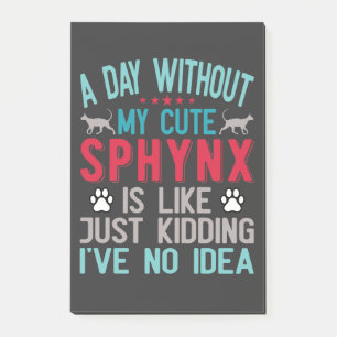 Post-it® Propriétaire Canadien De Chat Sphynx Sans Cheveux 